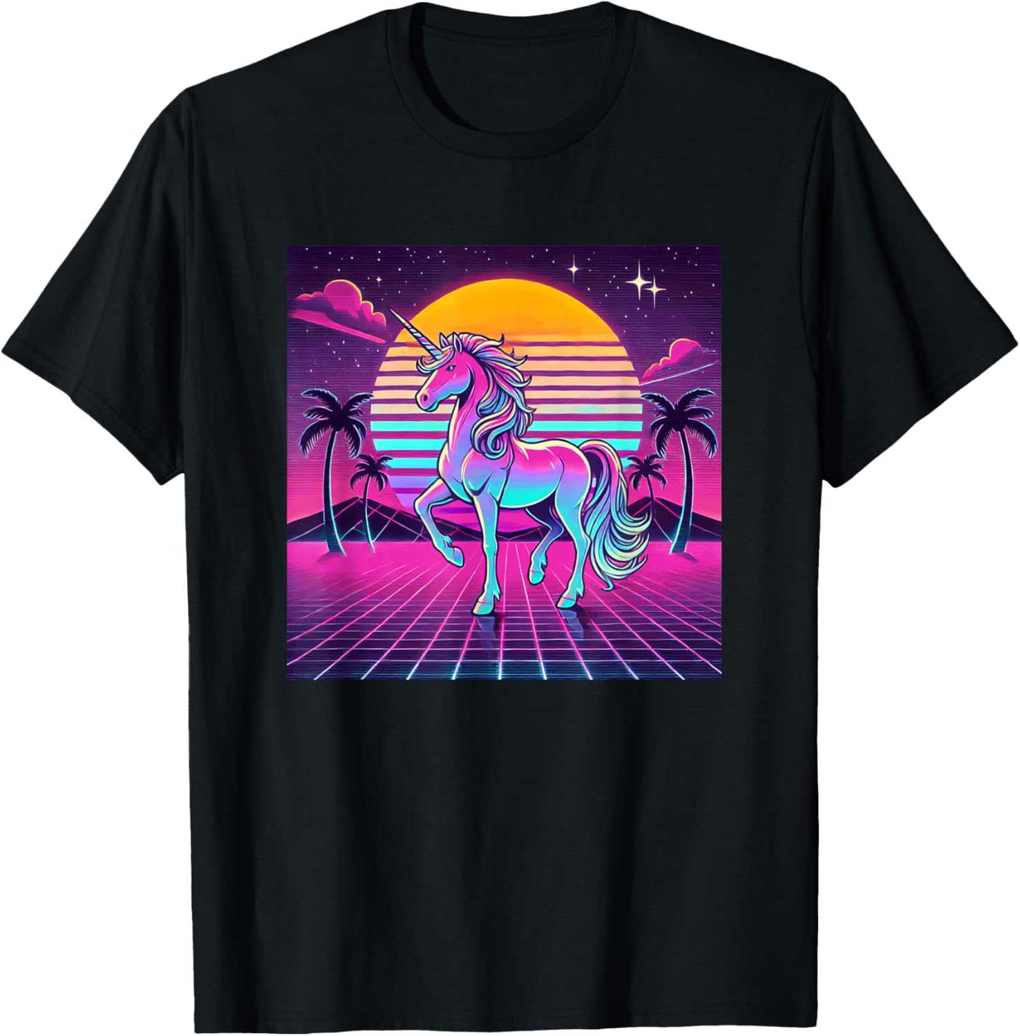 Unicorn Vaporware T-Shirt for Men and Women - Fun Unicorn Design - 1