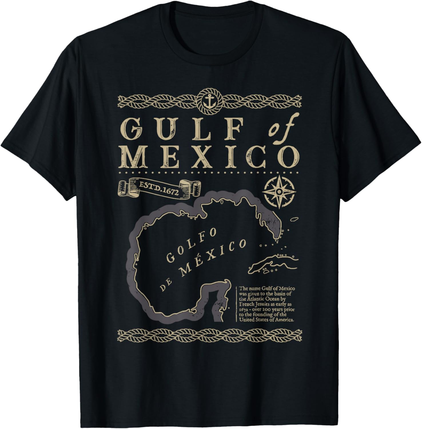 Gulf of Mexico Est 1550 Retro Vintage Beach T-Shirt for Relaxed Style - 7
