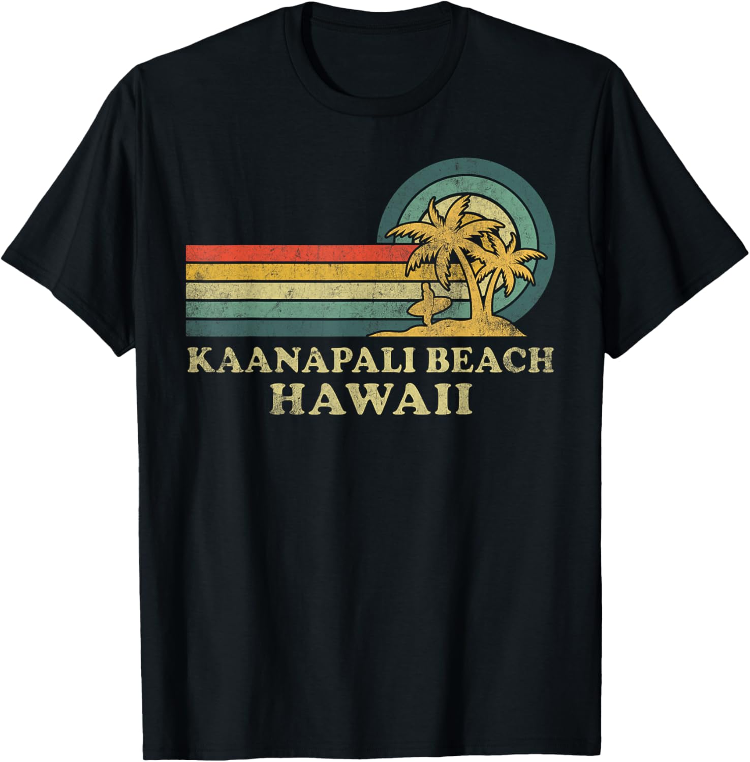 Kaanapali Beach Vintage Palm Tree Family Vacation T-Shirt for Fun Getaways - 8