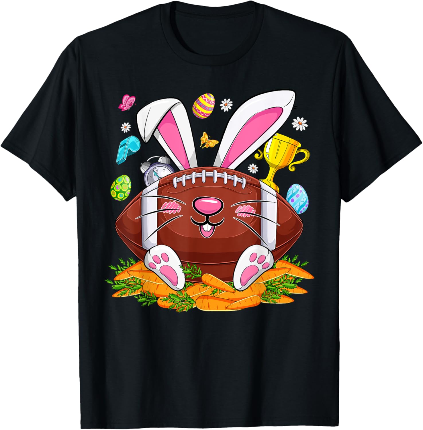 Funny Bunny Face Eggs T-Shirt for Men and Boys - Happy Easter Day Apparel - 11