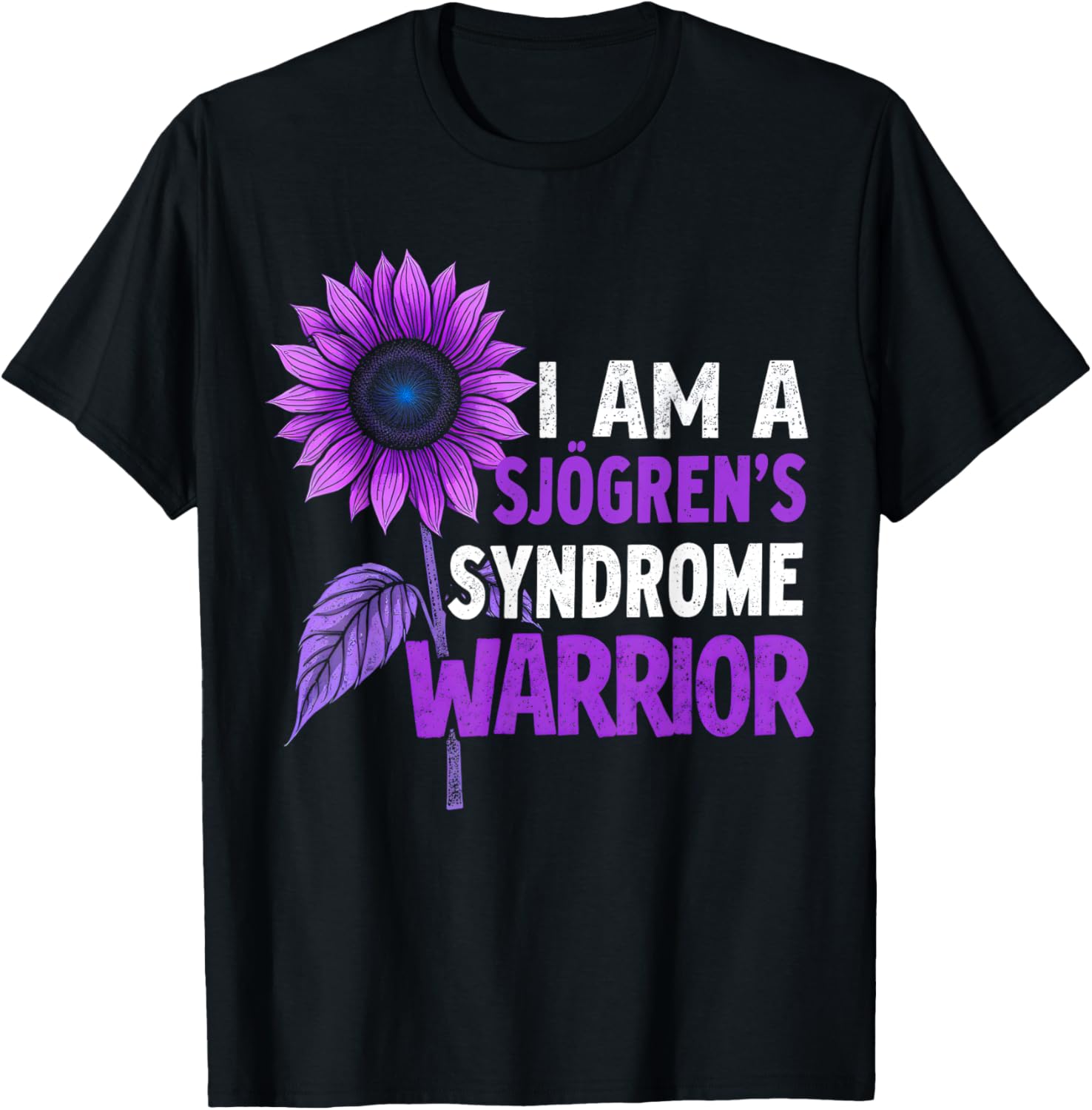 Sjögren's Syndrome Awareness Sunflower Warrior T-Shirt for Support - 2