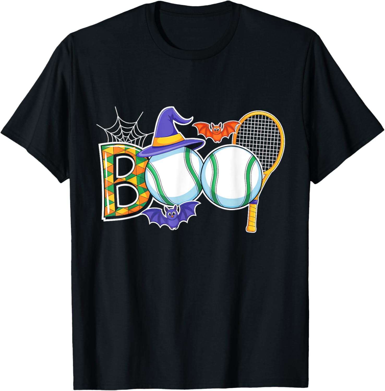 Creepy Pumpkin Tennis Lover T-Shirt for Halloween Fun and Sports Spirit - 3