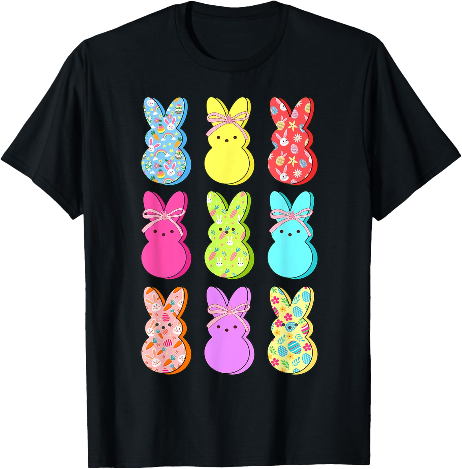 Easter Bunny Floral Bow T-Shirt for Rabbit Lovers - Perfect for Girls and Women - 10
