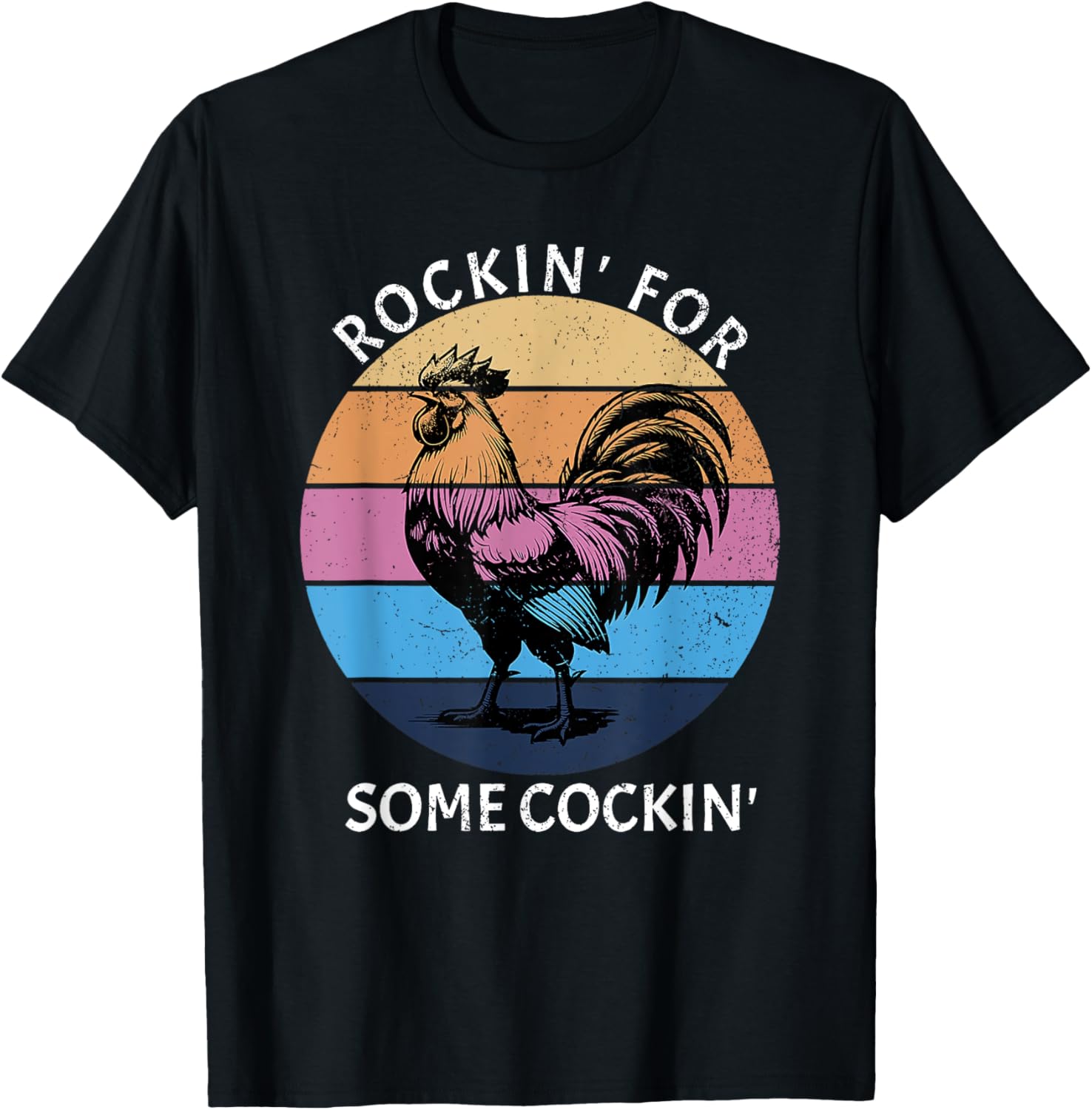 Funny Rockin Chicken T-Shirt for Lively & Fun-Casual Outfits - 16