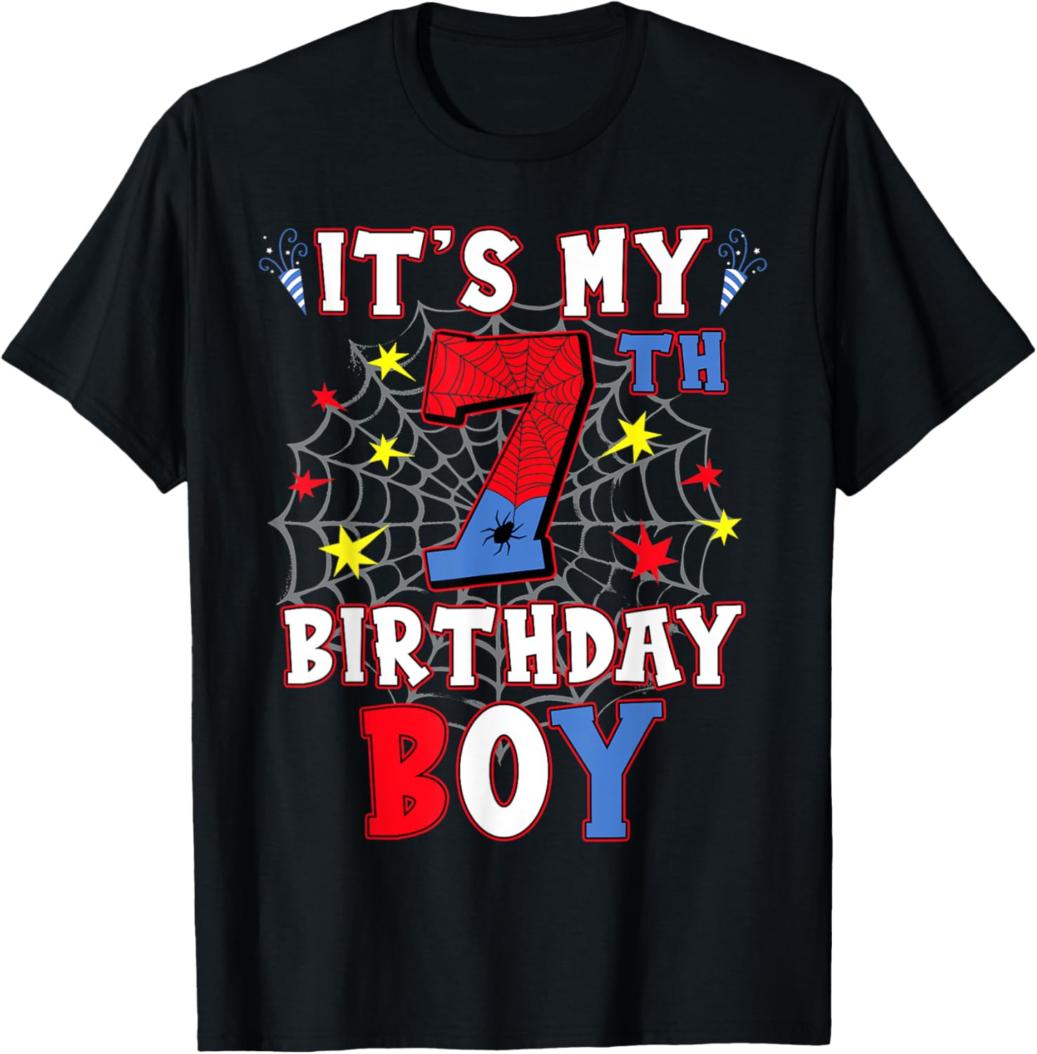 Funny It's My 7th Birthday T-Shirt for Boys and Teens Fun Celebration - 15