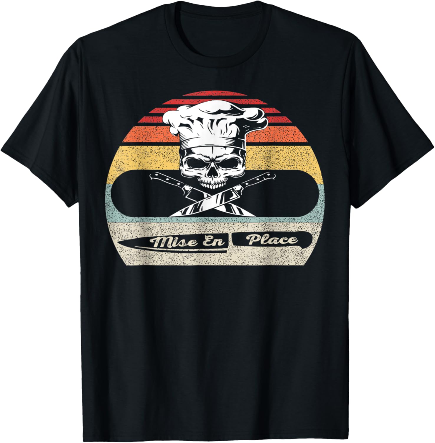Vintage Retro Chef T-Shirt for Cooking Enthusiasts with Mise-En Place Design - 1