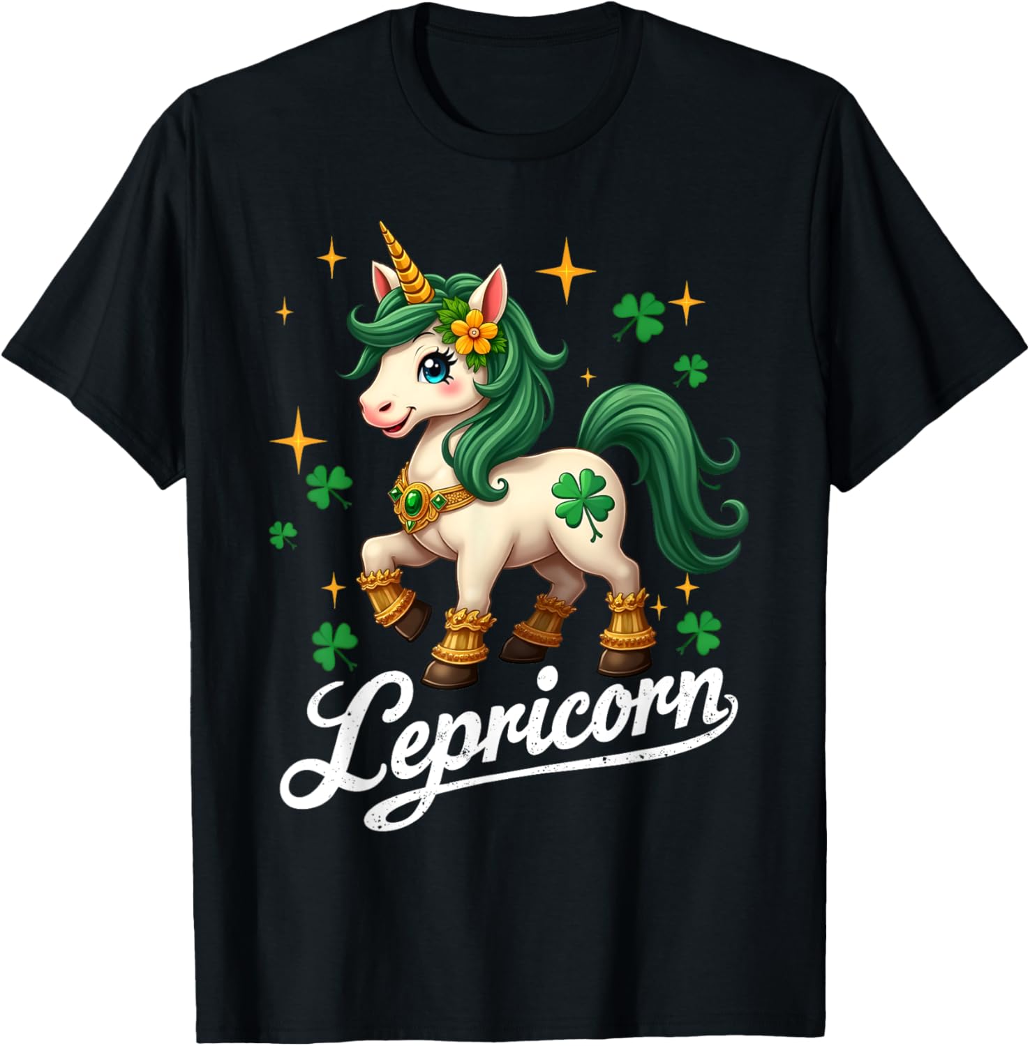Cute St Patricks Day Unicorn T-Shirt for Girls - St Patty's Style - 15
