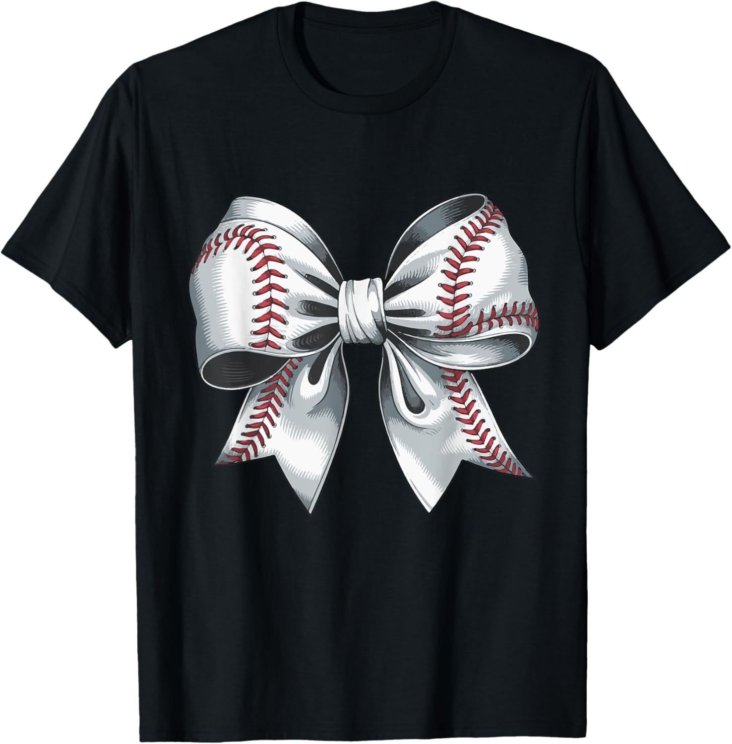 Cute Baseball Bow T-Shirt for Moms - Perfect Gift for Baseball Moms - 12
