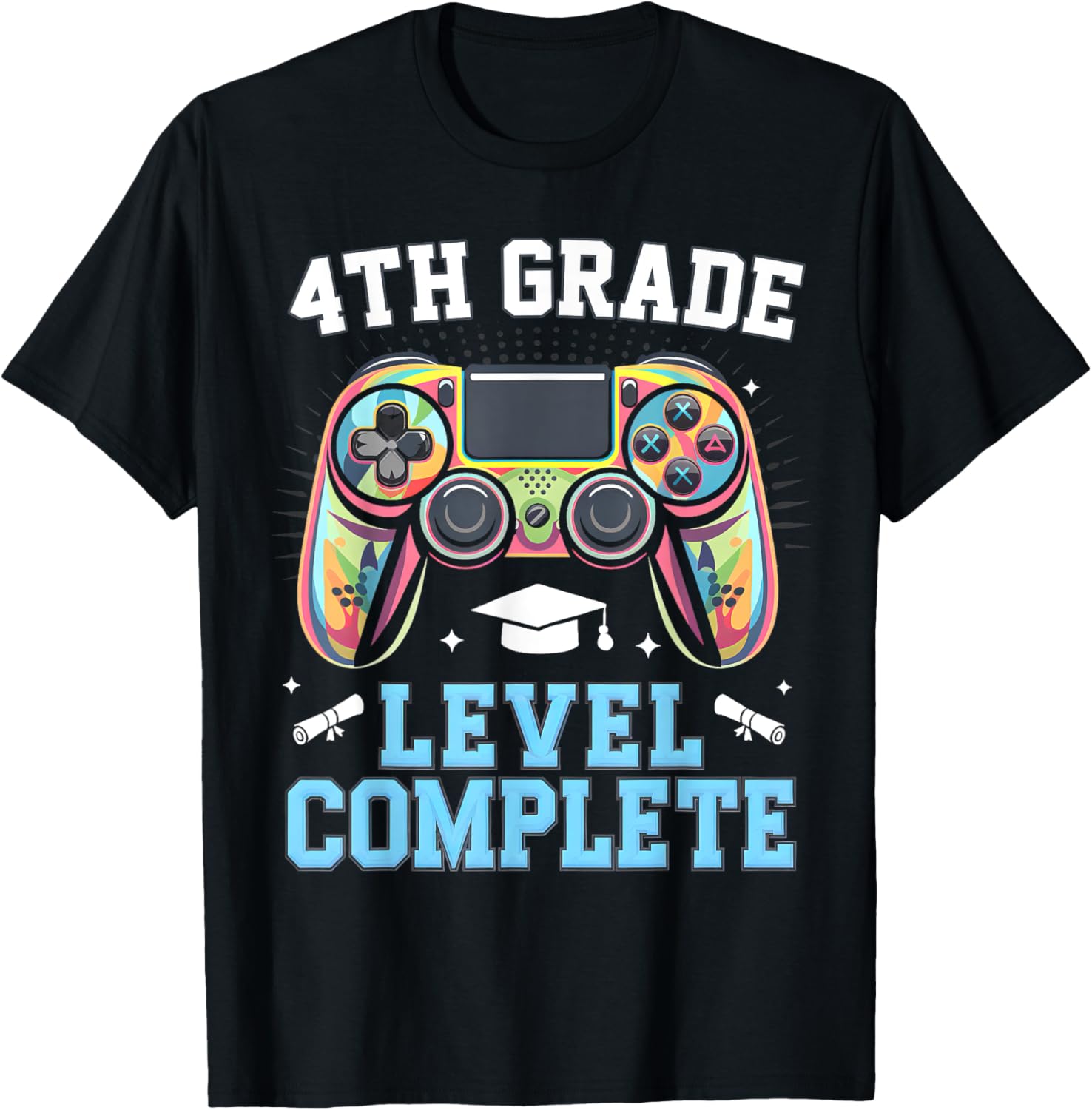 4th Grade Gamer Graduation T-Shirt for Last Day of School Fun - 1