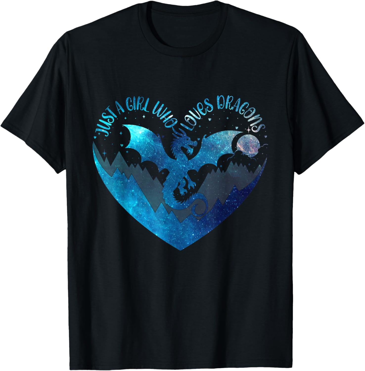 Cute Dragon Lover T-Shirt for Girls with Heart Design, Perfect Gift - 28