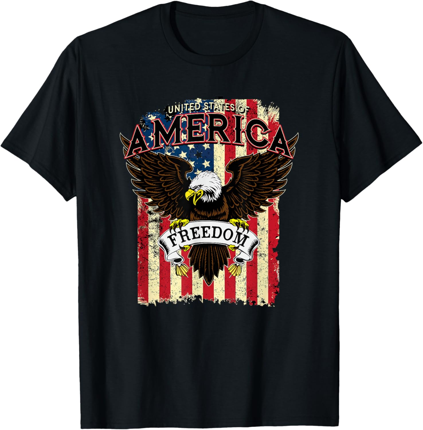 USA Freedom Eagle T-Shirt for Patriotic Style and Comfort - 5
