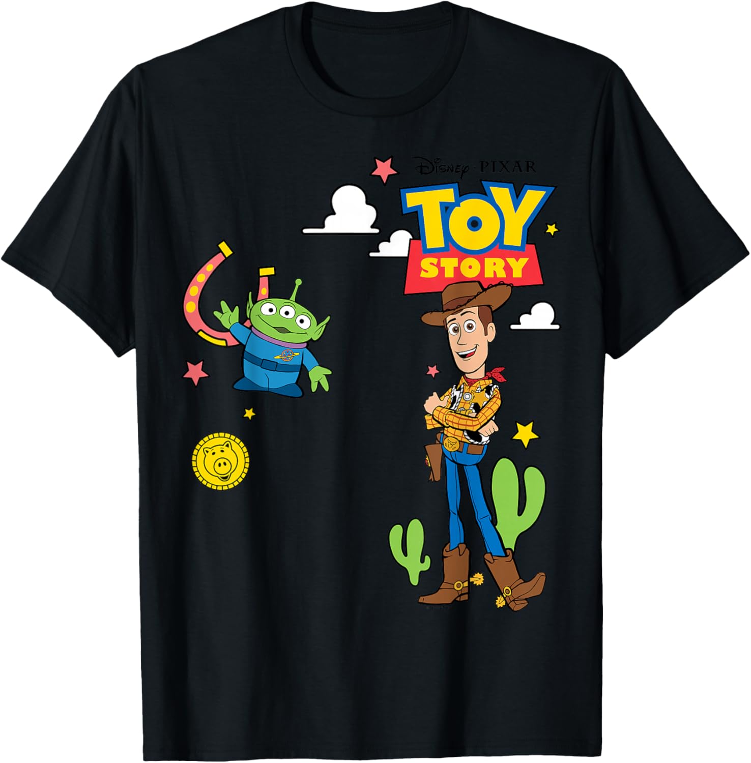 Toy Story 4 Woody and Alien T-Shirt for Kids and Adults Fun Design - 9