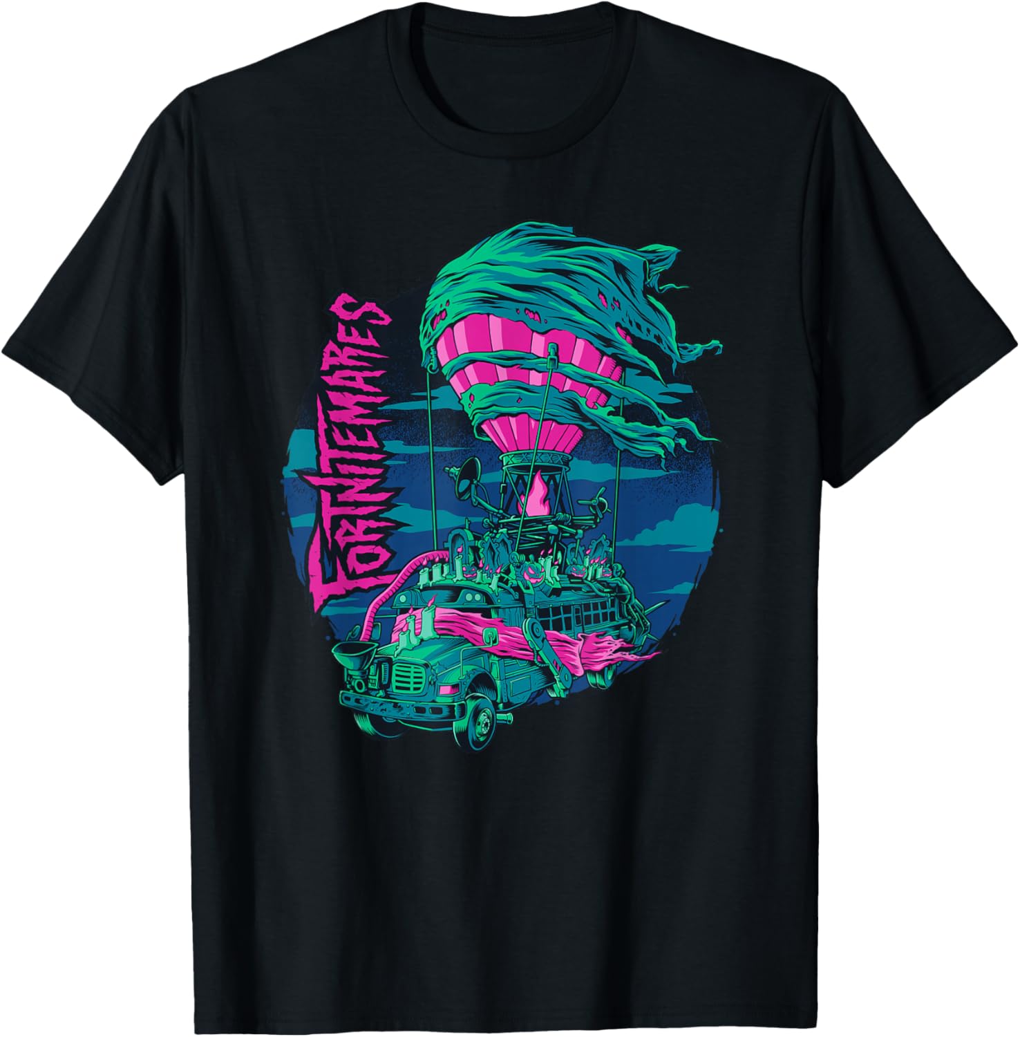 Fortnite Halloween Fortnitemares Haunted Battle Bus T-Shirt for Fans - 1