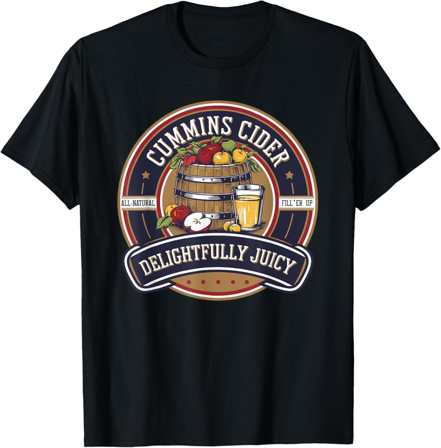 Haul Cummins Apple Cider Juicy Label Logo T-Shirt for Casual Style - 13