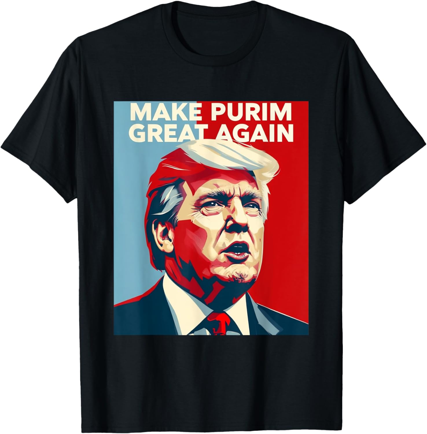 Funny Make Purim Great Again Trump Lovers T-Shirt for Celebrating Purim - 4