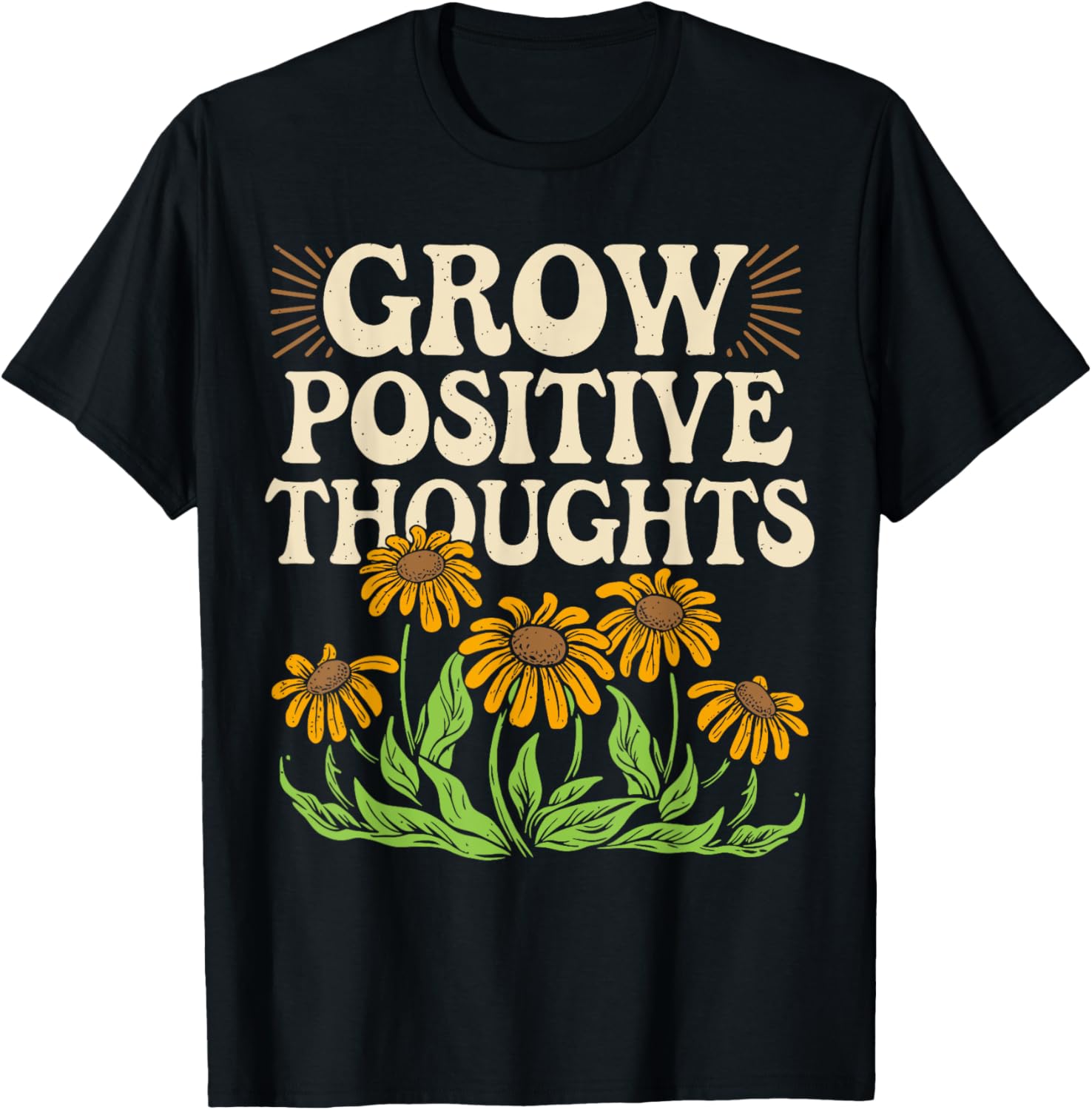 Grow Positive Thoughts T-Shirt for Mental Health Awareness and Style - 17