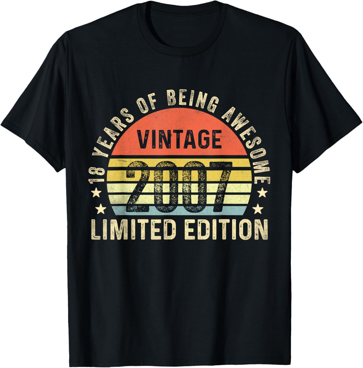 Vintage 2007 Limited Edition 18th Birthday T-Shirt Cool Gift Idea - 5