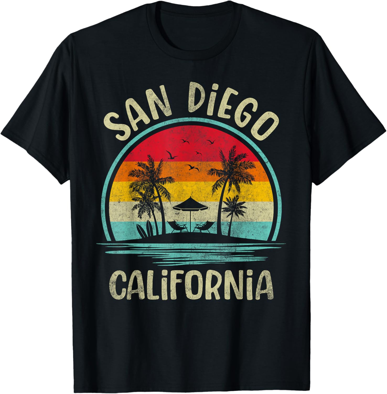 San Diego Beach Palm Tree Family Summer Vacation T-Shirt for Fun Days - 11