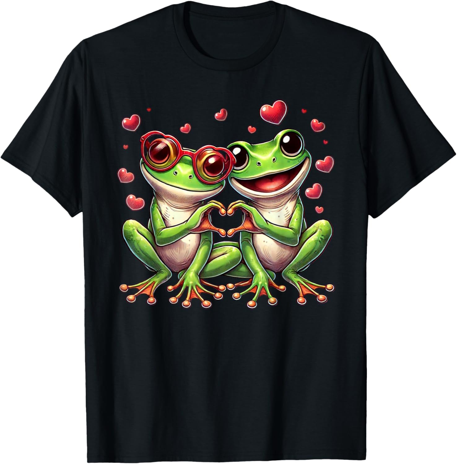 Funny Frog Heart Sign Valentine's T-Shirt for Women, Men, and Kids - 3