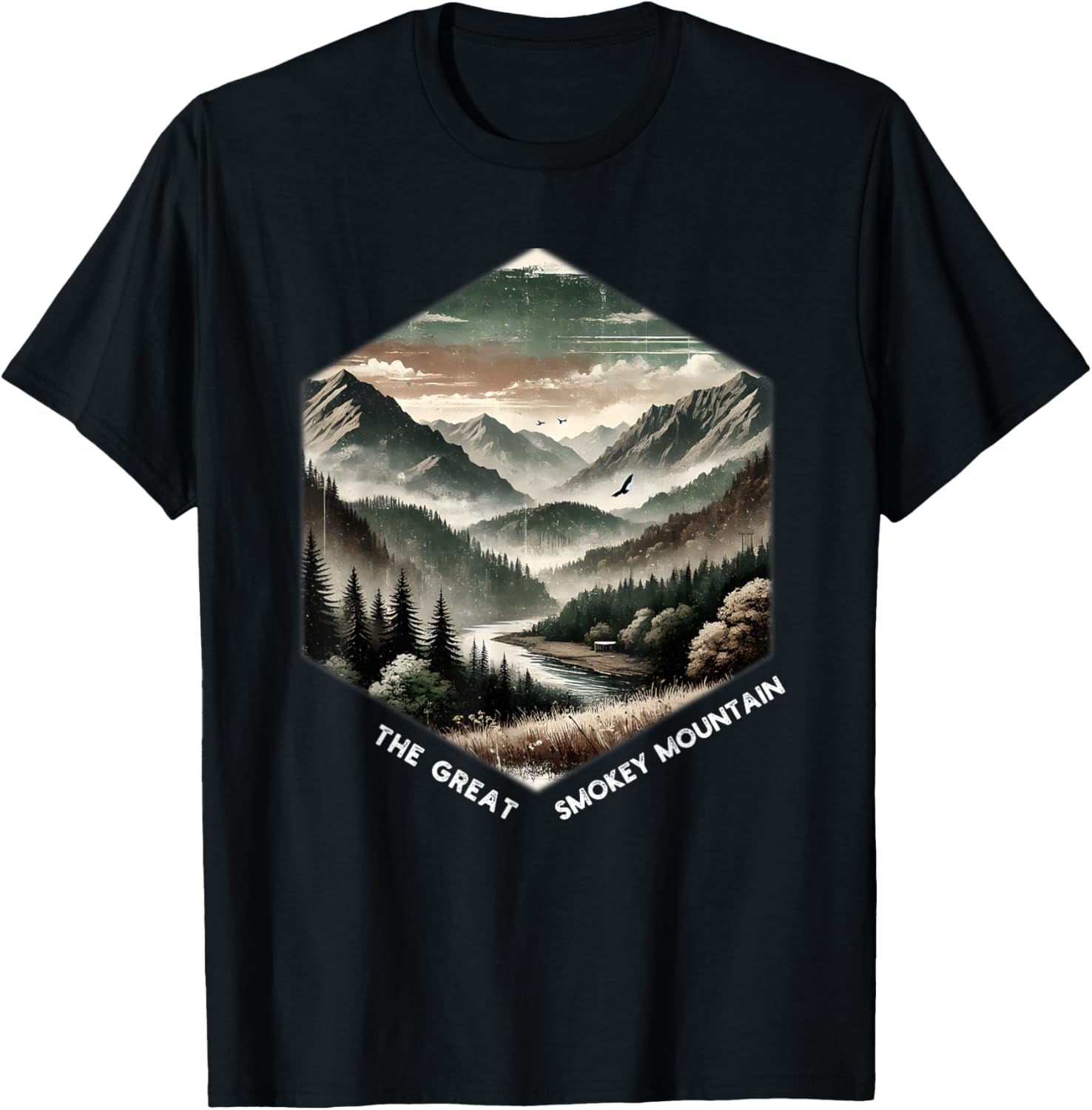 Smoky Mountains Vintage Graphic T-Shirt for Nature Lovers and Adventurers - 16