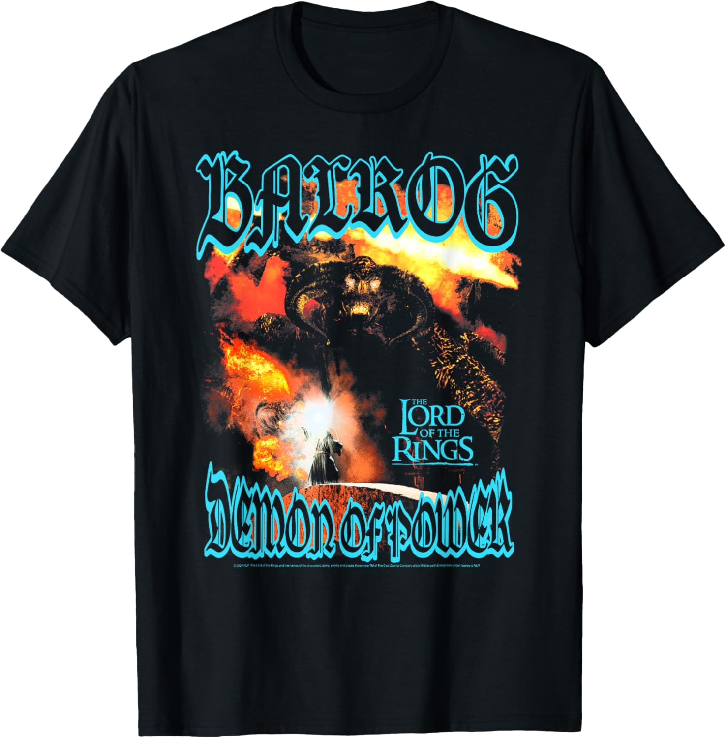 Lord of the Rings Balrog Band T-Shirt for Fans of Middle-earth Adventure - 1