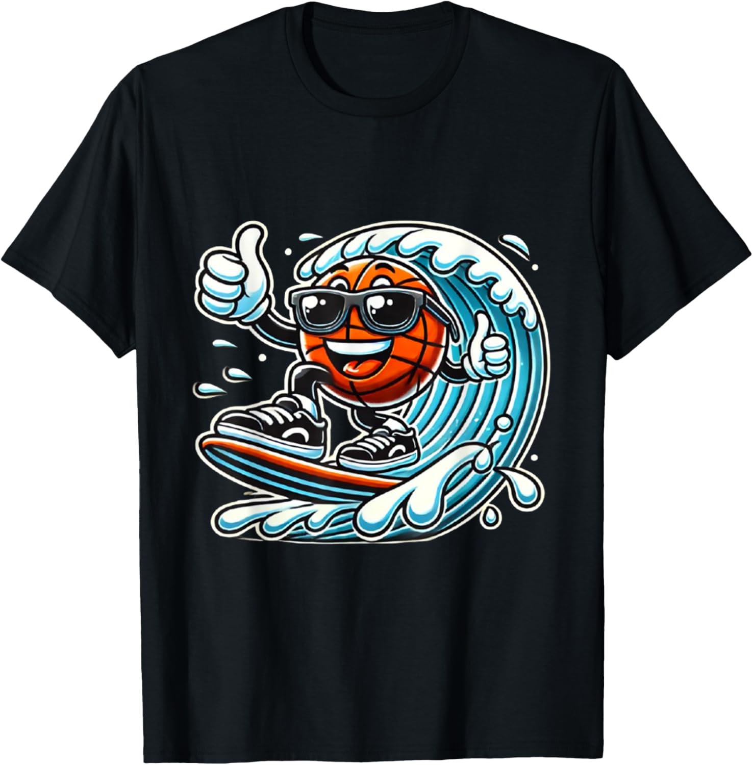 Funny Basketball Surfing T-Shirt for Sports Lovers and Fun Seekers - 4