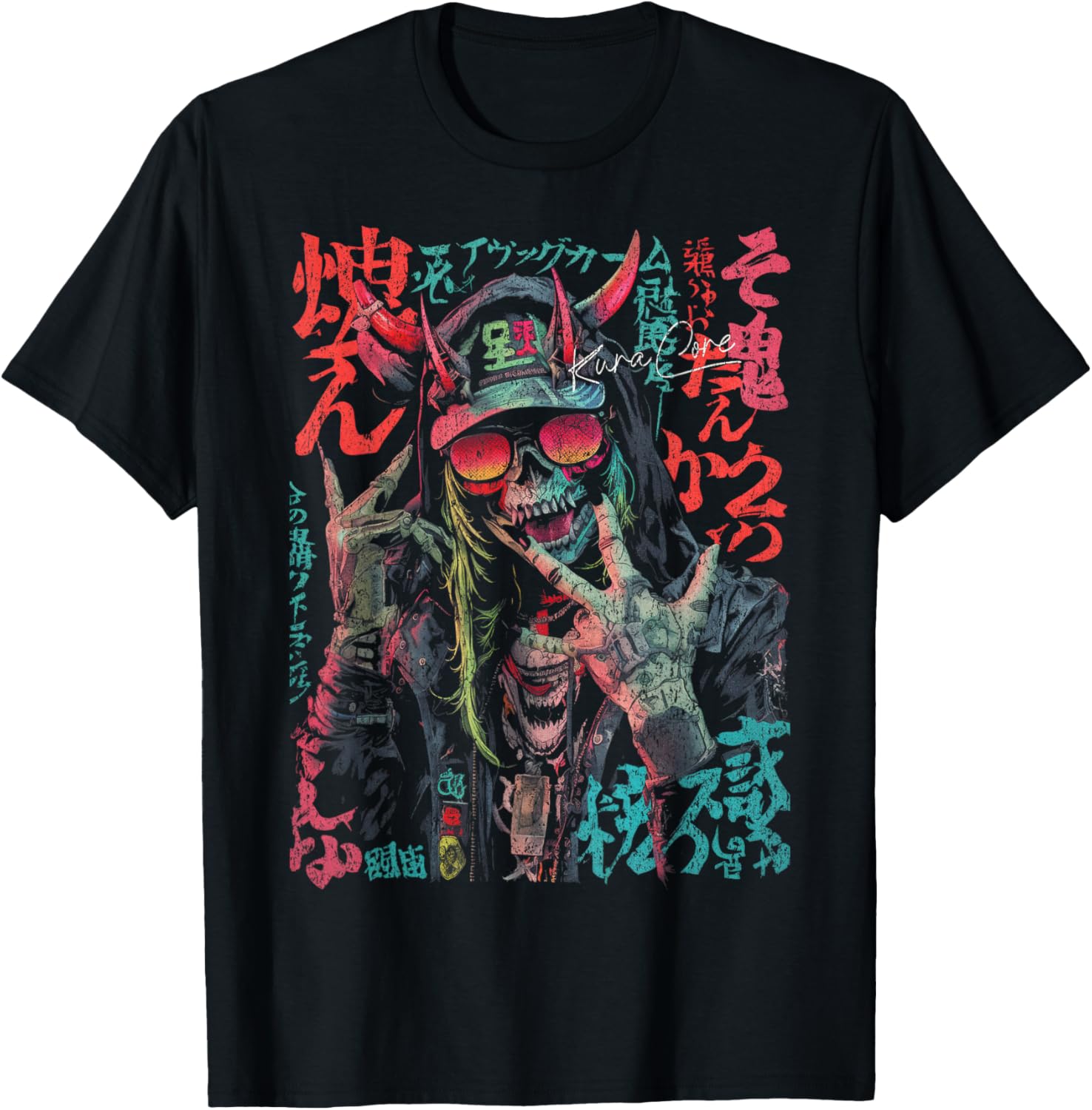 Japanese Streetwear Cyberpunk Y2K Retro Techwear Anime T-Shirt - 1