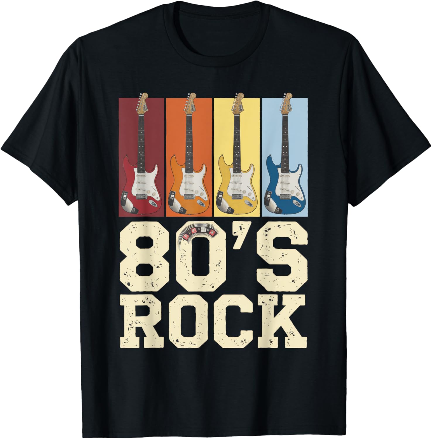 Retro 80s Rock Vintage Costume T-Shirt for 80s Theme Parties and Events - 1