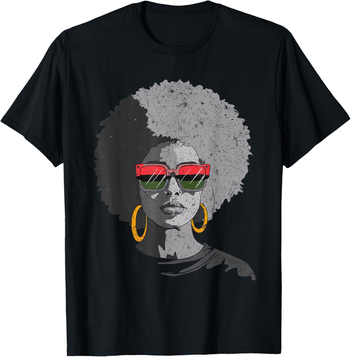 Black Queen Afro Melanin Juneteenth T-Shirt for Women - Stylish & Proud - 16