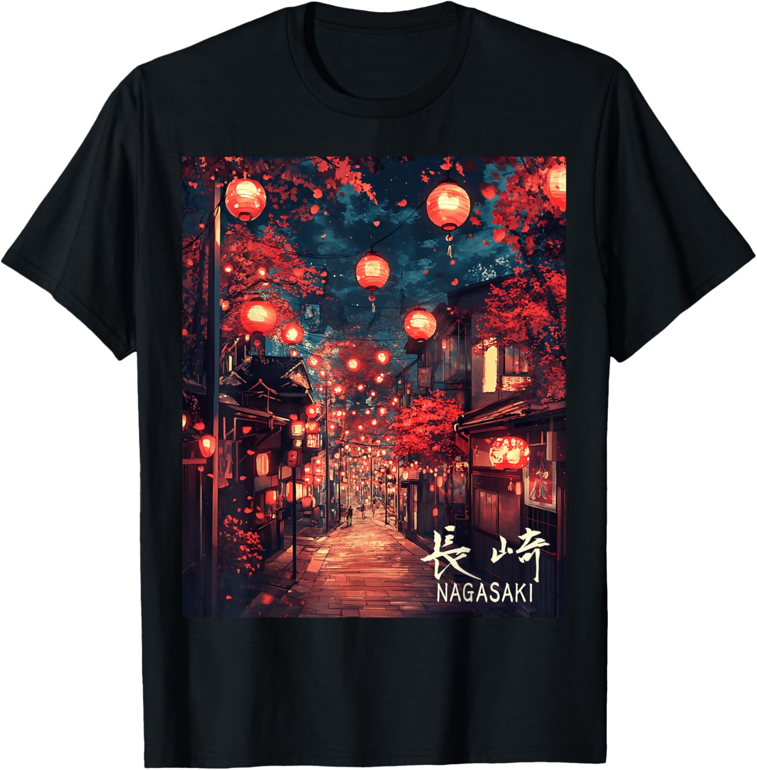 Japan Village Nagasaki Lantern Festival Streetwear T-Shirt for Unique Style - 5