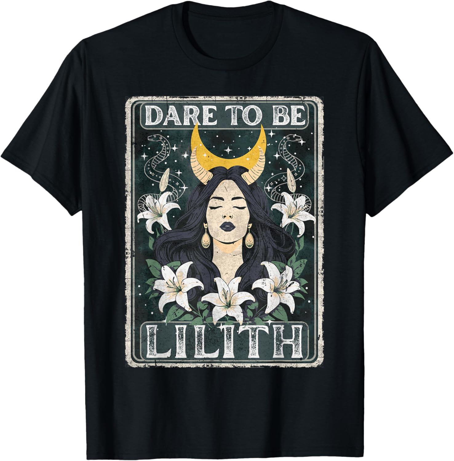 Lilith Tarot Card Goddess T-Shirt for Pagan Witches and Tarot Lovers - 11