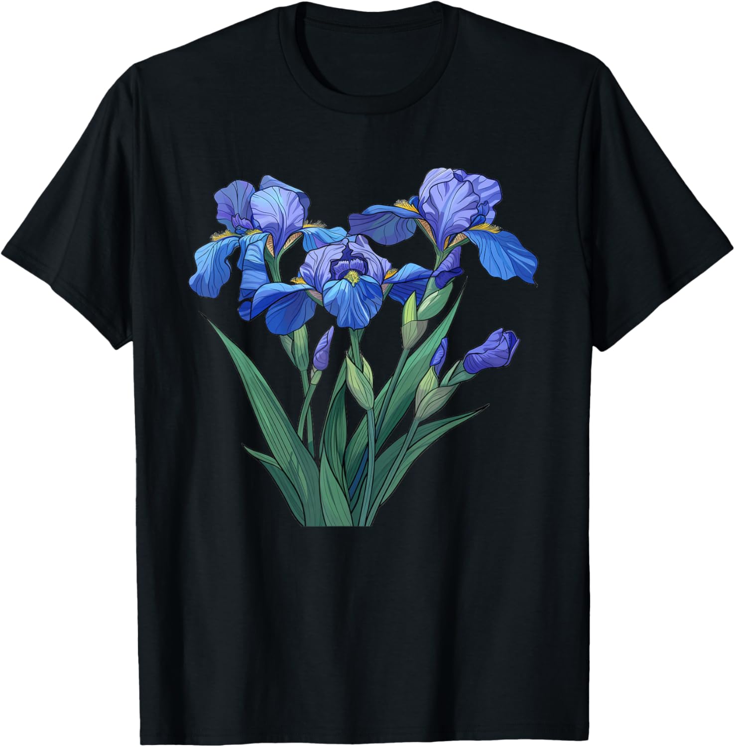 Iris Flowers Anime T-Shirt - Stylish and Colorful Graphic Tee - 5