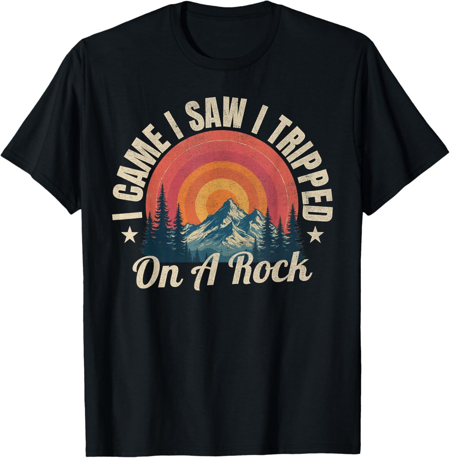 I Came I Saw I Tripped On A Rock Camping T-Shirt for Hiking Enthusiasts - 9