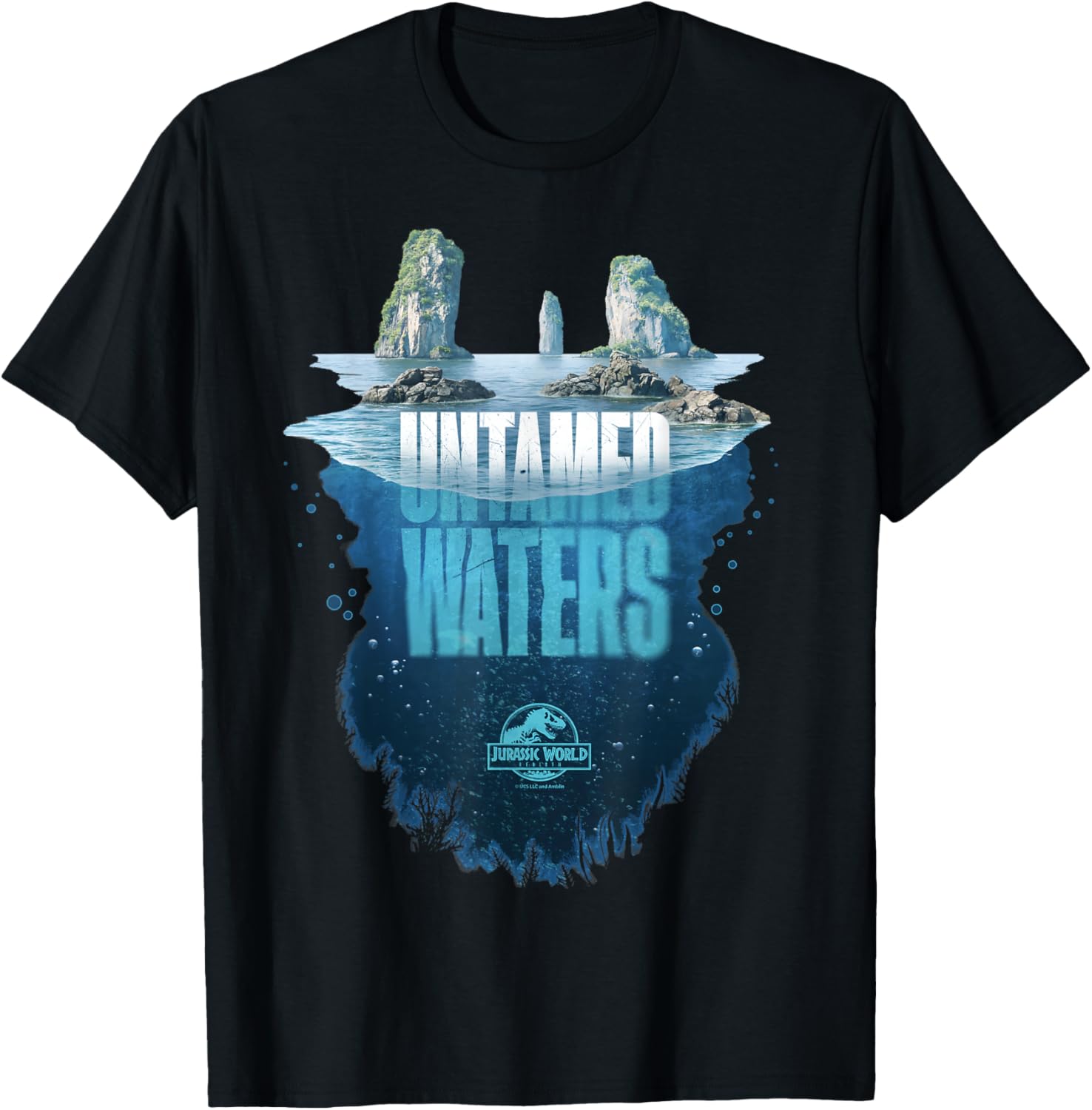 Jurassic World Rebirth Untamed Waters Island T-Shirt for Dino Fans - 14