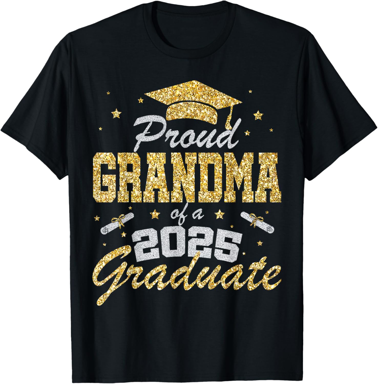 Proud Grandma of 2025 Graduate T-Shirt for Celebrating Senior Year - 19