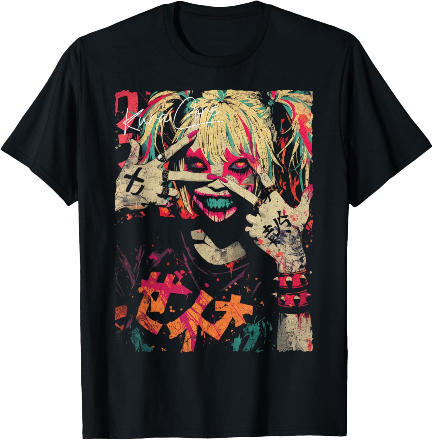 Trendy Japanese Cyberpunk Y2K Techwear Anime T-Shirt for Street Style - 1