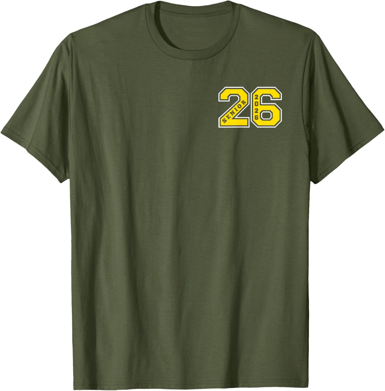 Gold Senior Class 26 T-Shirt Elite Wear for 2026 Graduation Celebration - 3