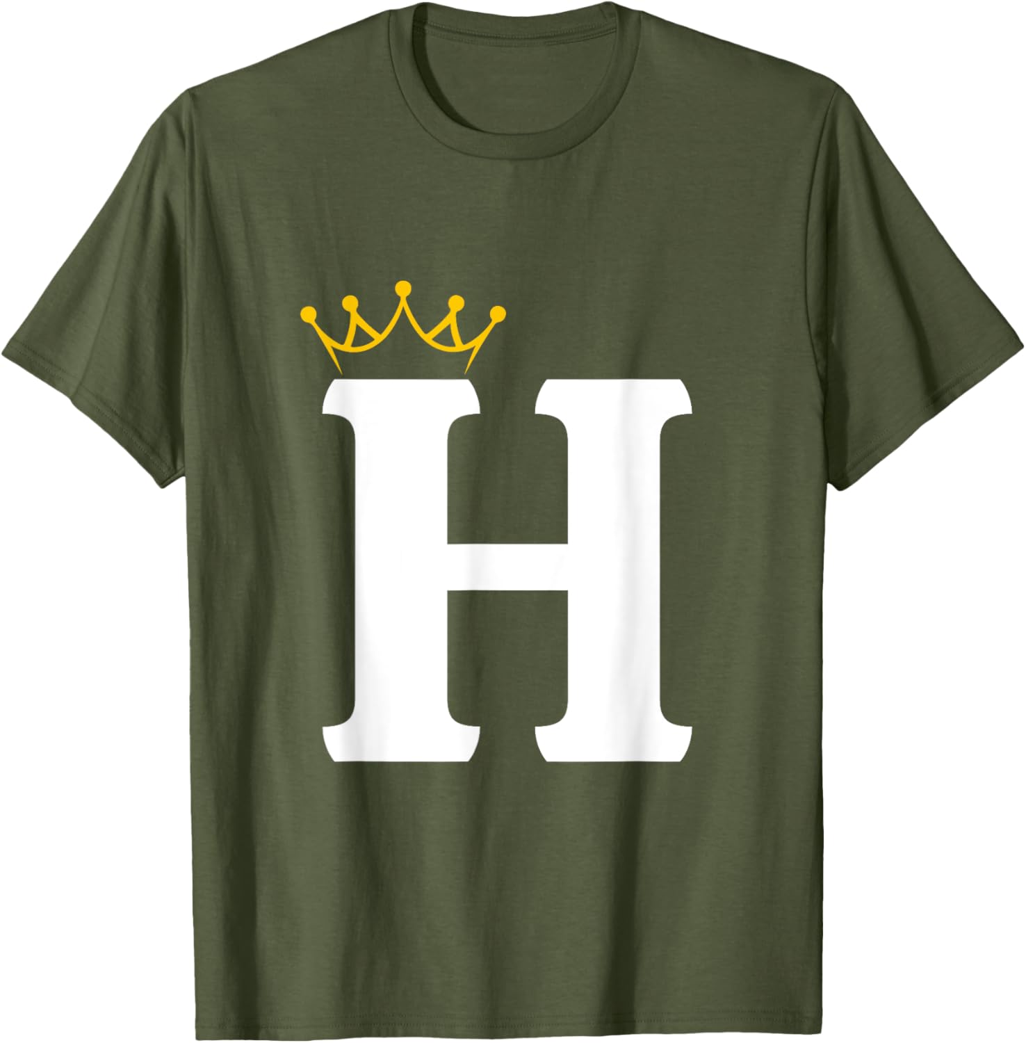 Crowned Letter H Monogram T-Shirt for Stylish Wear and Personal Touch - 13