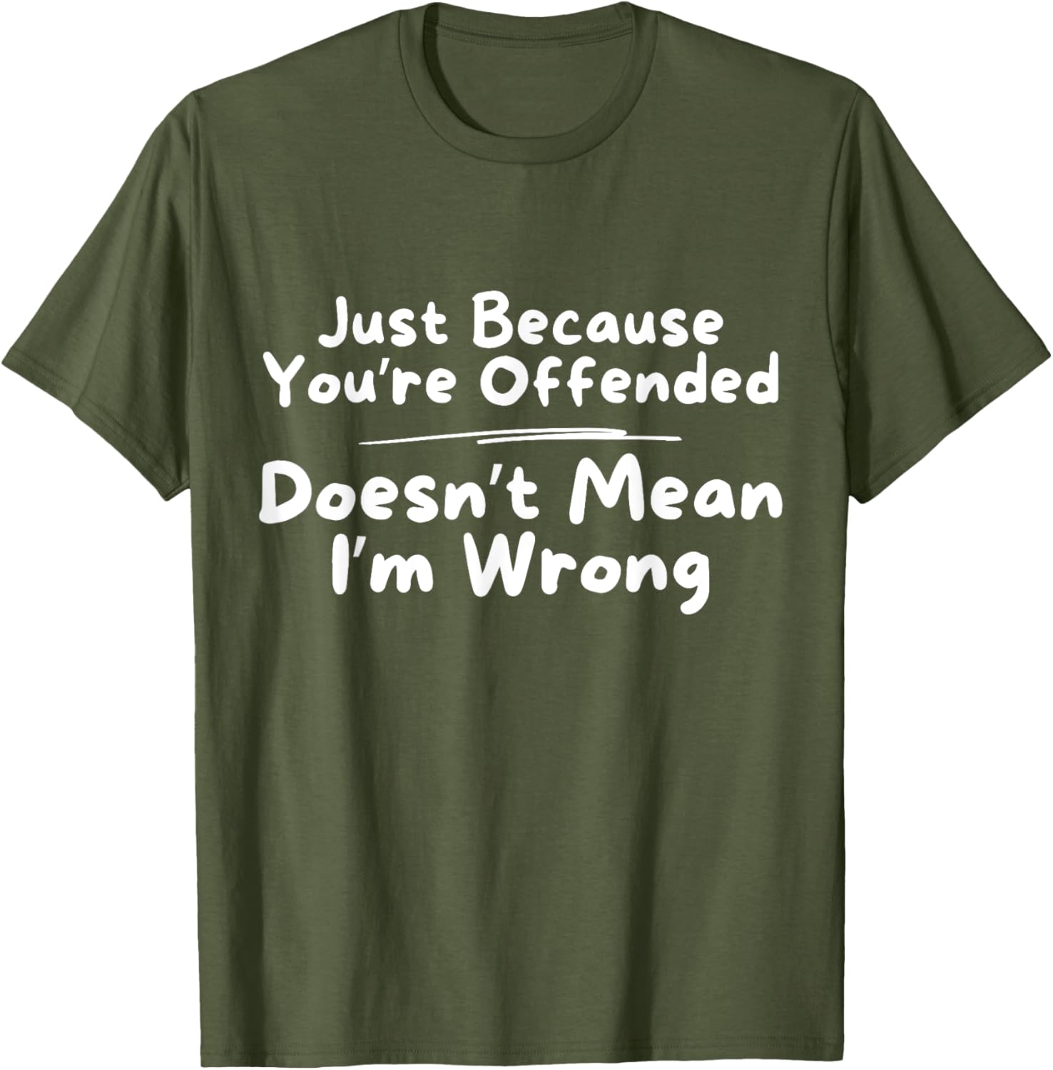 Funny Just Because You're Offended Doesn't Mean I'm Wrong T-Shirt - 1