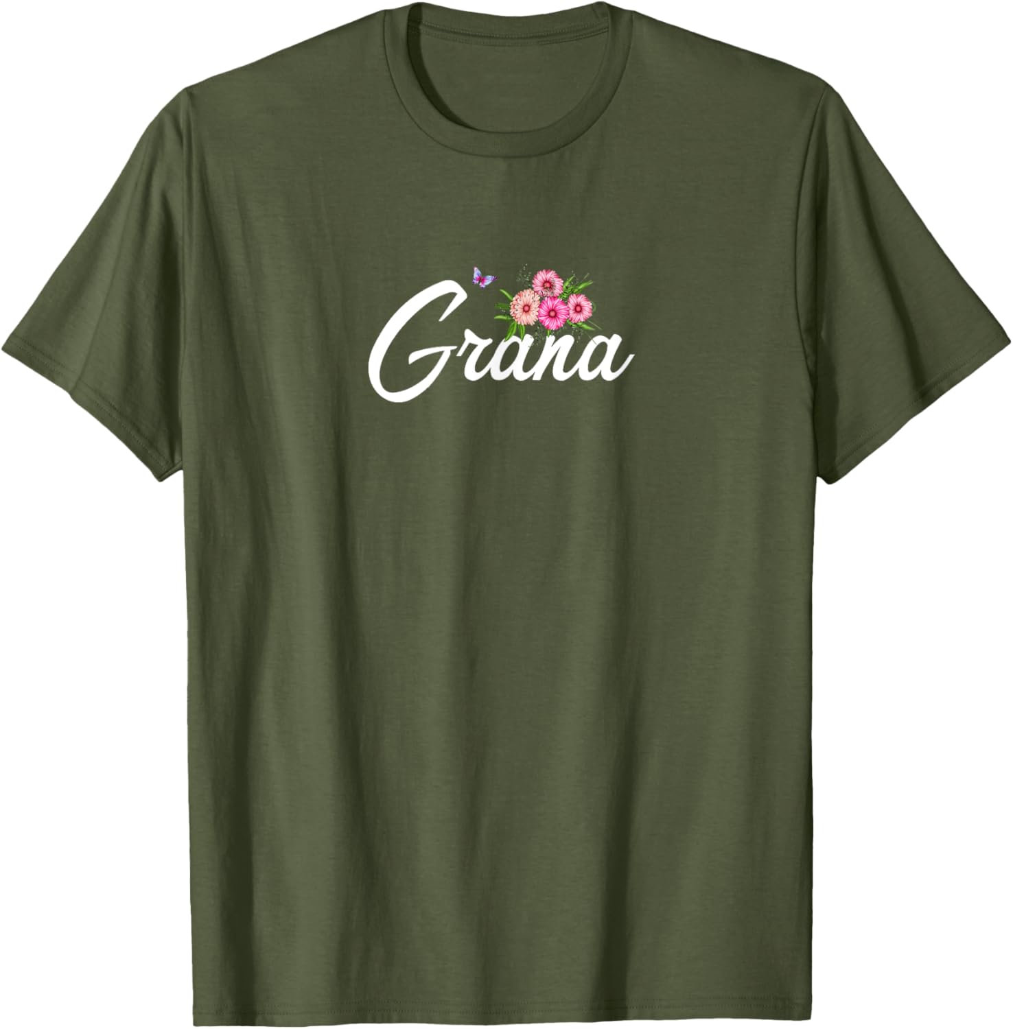 Grana T-Shirt with Flowers and Butterfly for Grandma and Mom Gift - 7