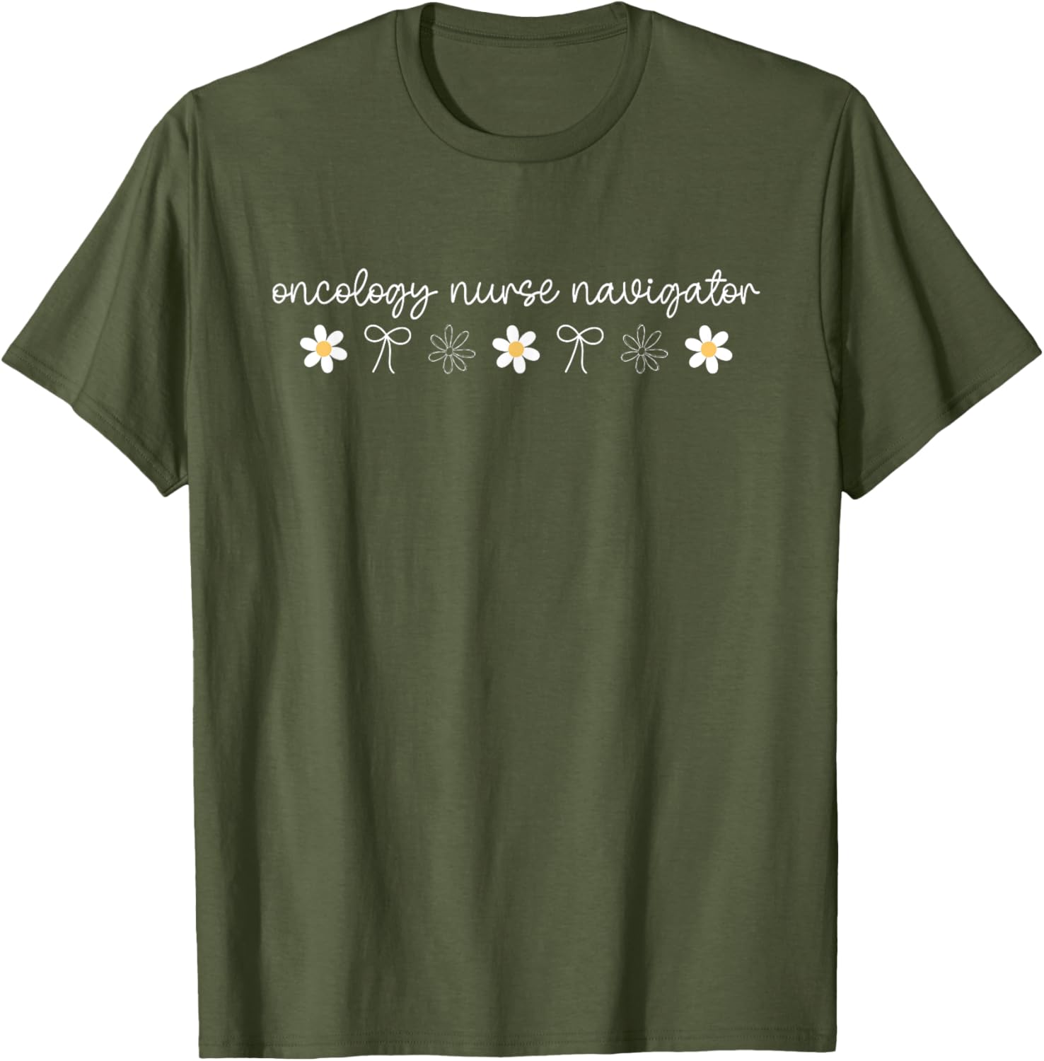 Floral Bow Daisy Oncology Nurse Navigator Shirt for Caring Nurses - 4