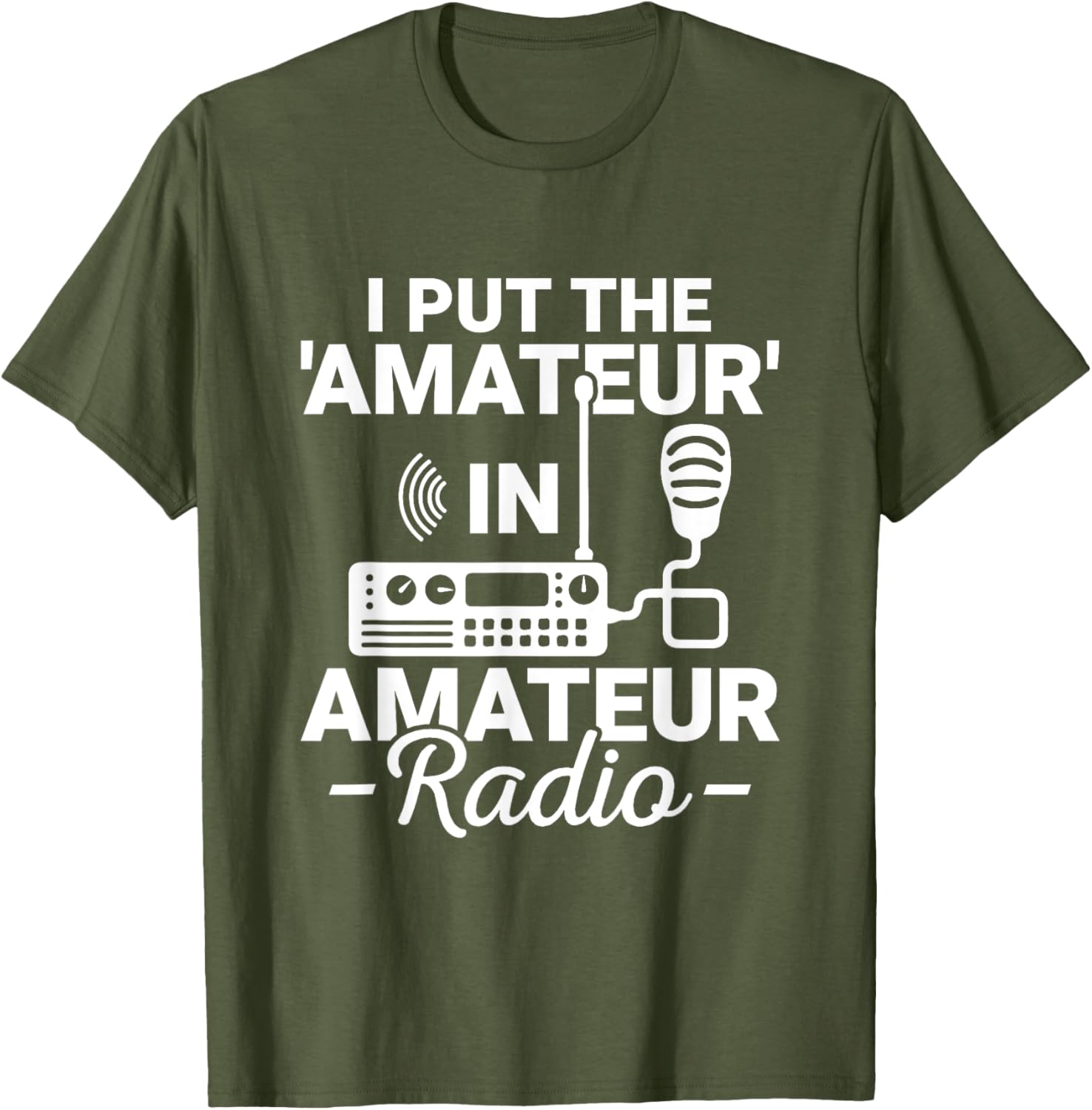 Funny Amateur Radio T-Shirt I Put the Amateur in Ham Radio Operator Gear - 2