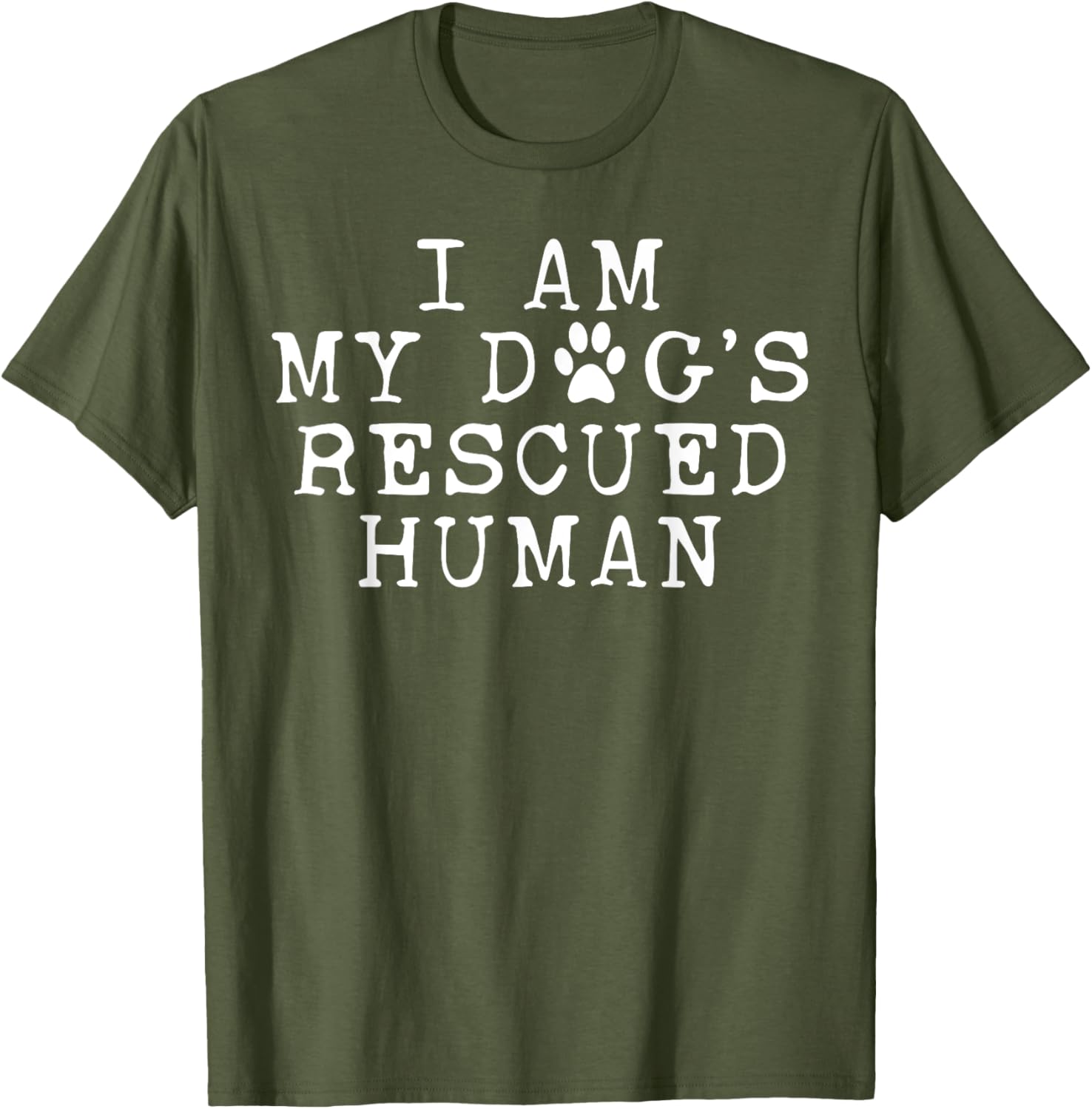 I Am My Dog's Rescued Human Emotional Support T-Shirt for Dog Lovers - 20