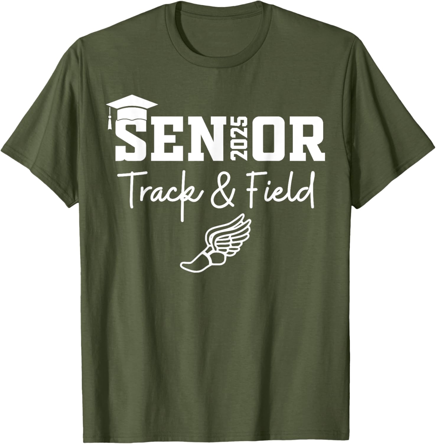 Track and Field Class of 2025 Graduation T-Shirt for Athletes - 1