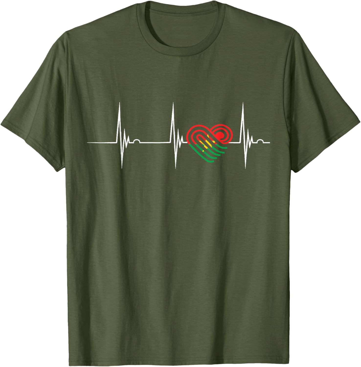 Burkina Faso Heartbeat EKG Pulse T-Shirt Celebrating Burkina Fasoan Roots - 4