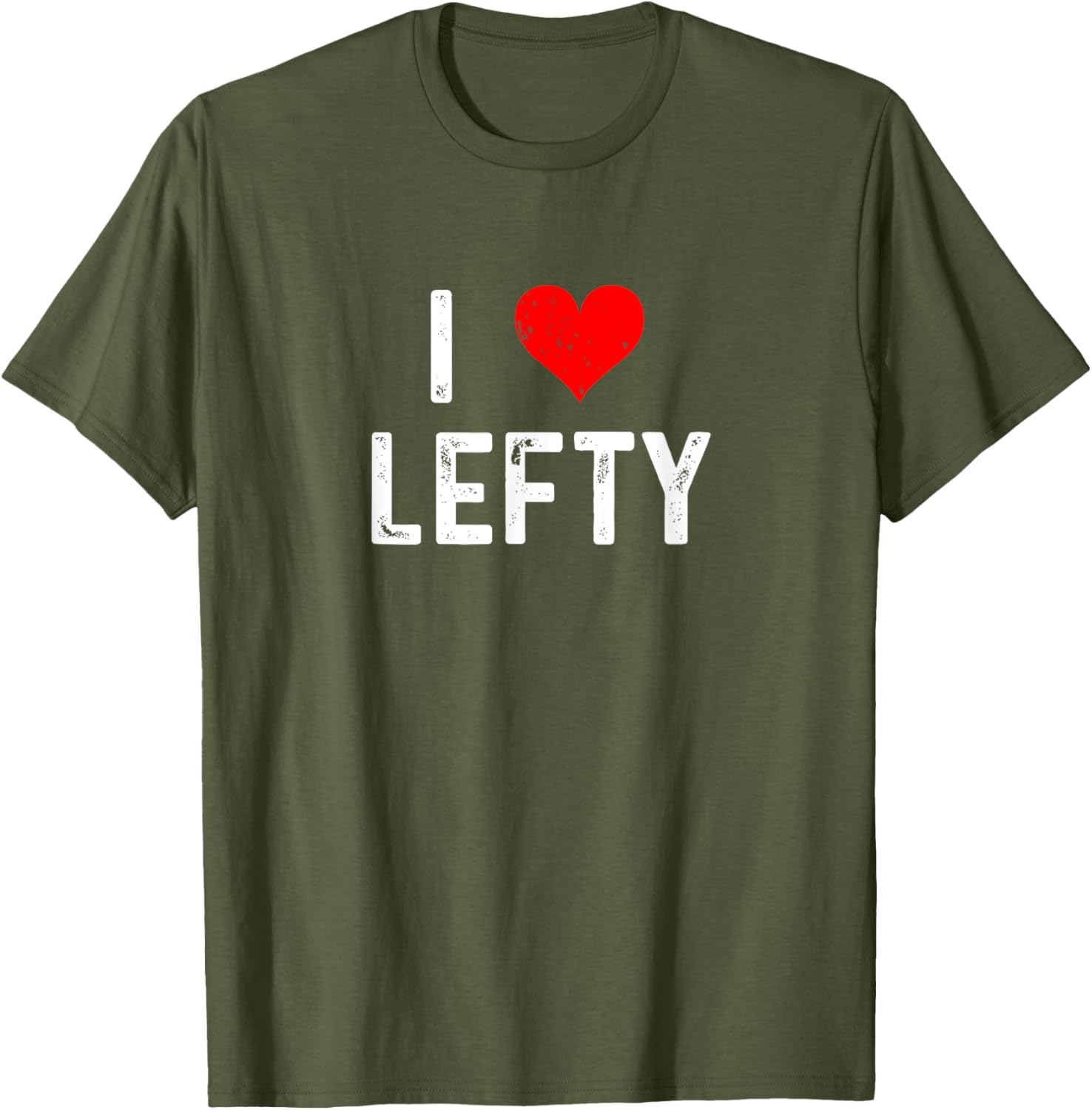 I Love Lefty Distressed Baseball Pitcher T-Shirt for Left-Handed Fans - 16