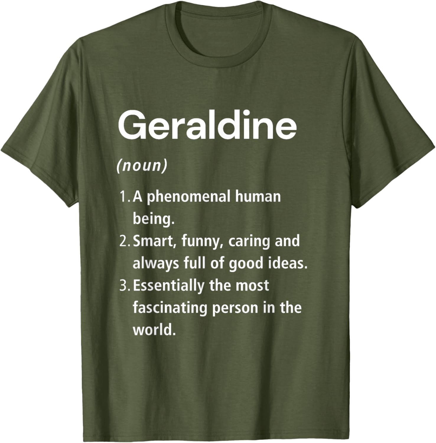 Funny Geraldine Name Definition T-Shirt - Unique Gift for Everyone - 7