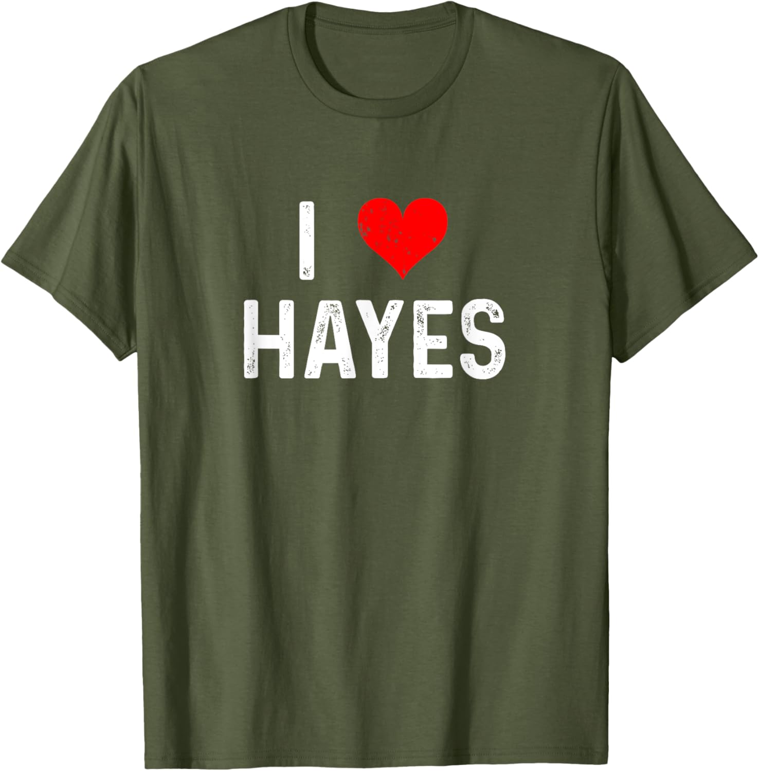 I Love Hayes Heart Distressed T-Shirt - Stylish Casual Wear for Everyone - 17