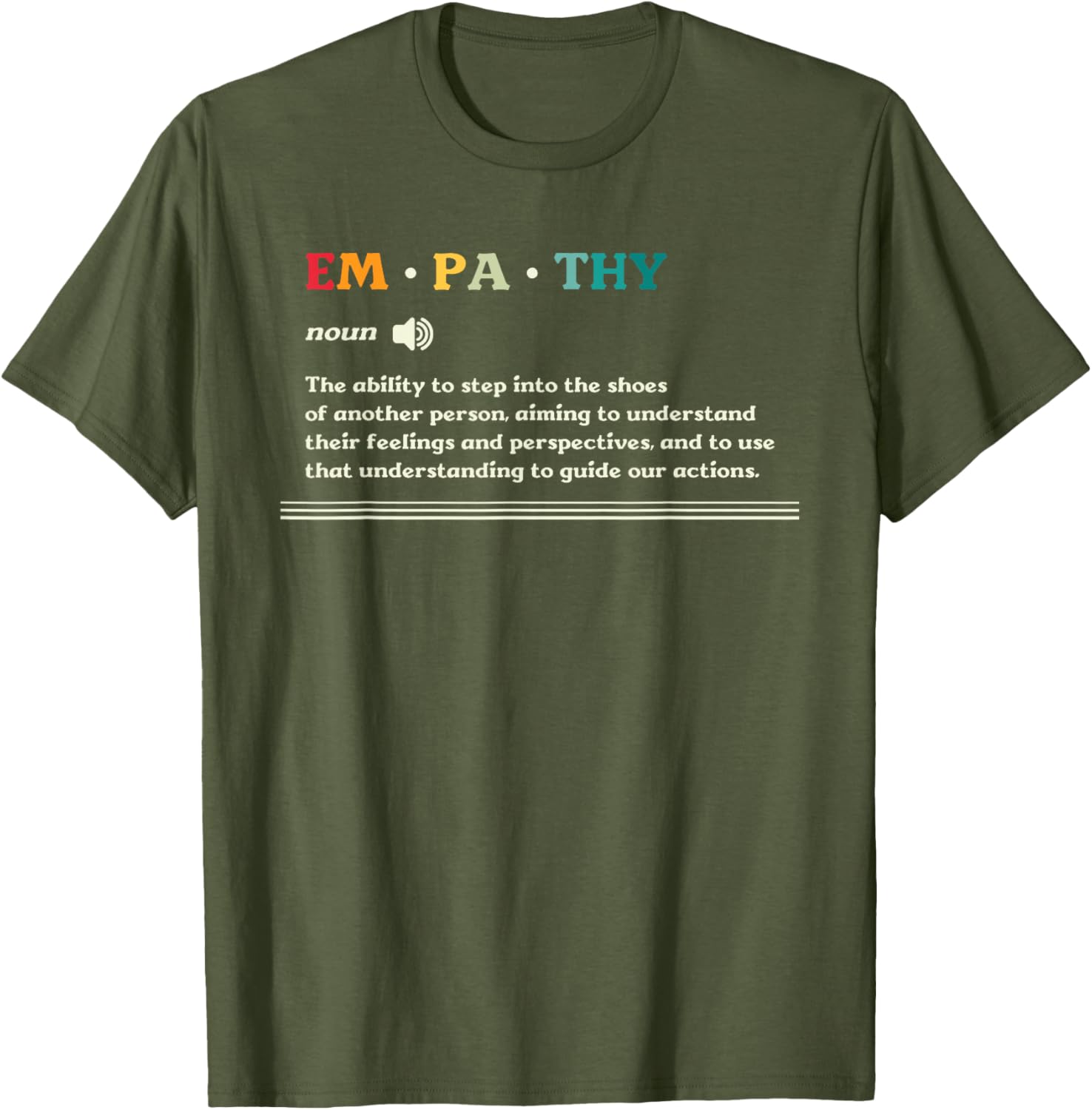 Empathy Noun Ability to Understand Feelings T-Shirt for Compassionate Souls - 19