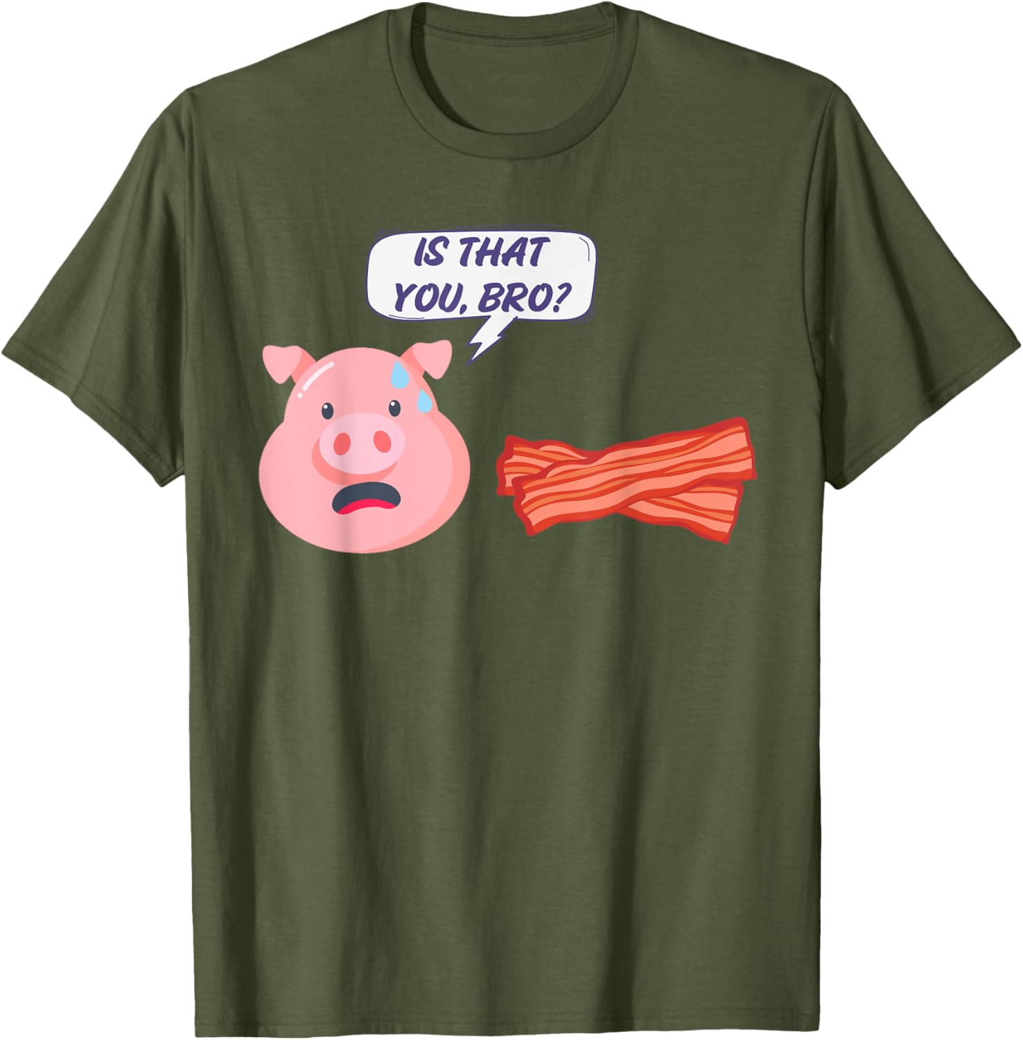 Funny Bacon Lover T-Shirt with Humorous Pig Design for Foodies - 29